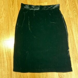 BADGLEY MISCHKA Black Velvet Pencil Skirt Grunge Dark Romantic Academia Size 10
